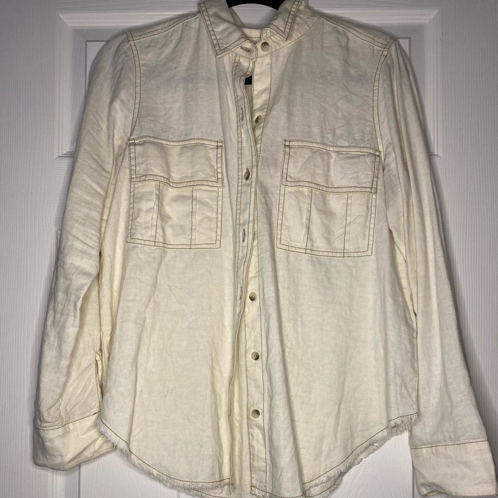 BP cream button up shirt